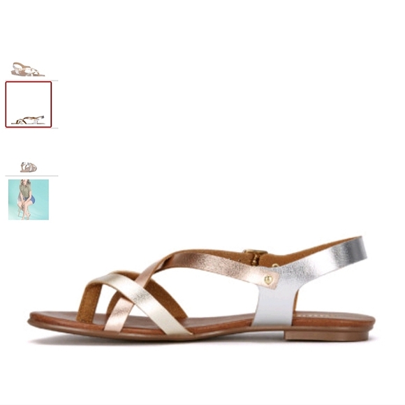 andrea Metallic Sandals - Picture 2 of 4